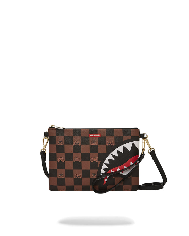 Sprayground PEEKING CHARACTER CHECK POUCHETTE