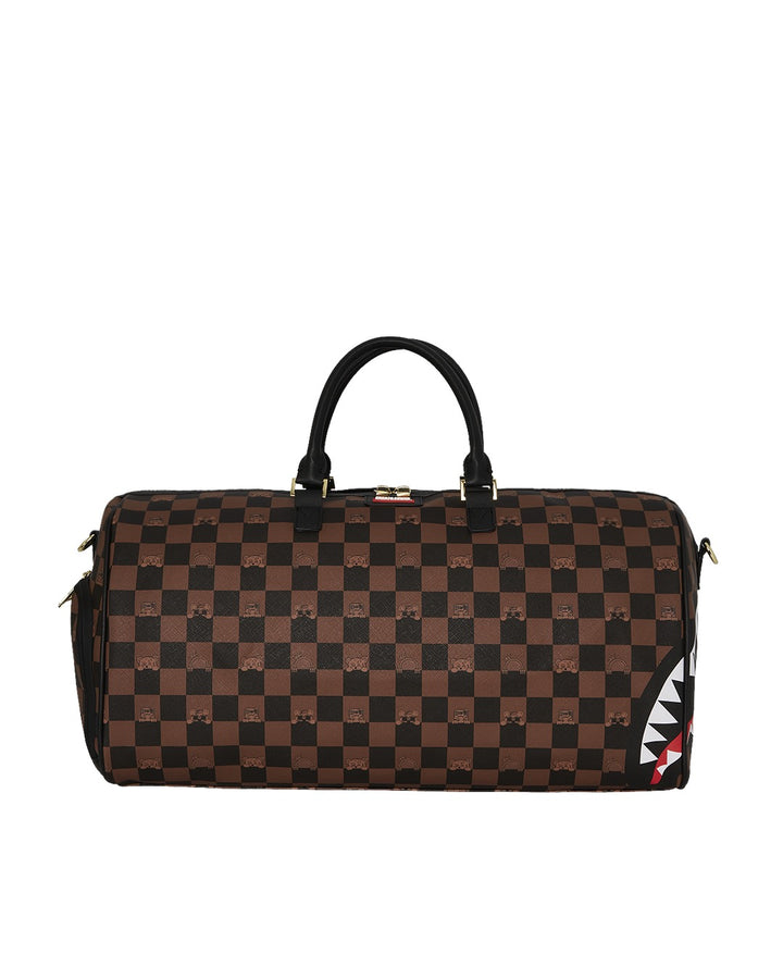 Sprayground PEEKING CHARACTER CHECK DUFFLE
