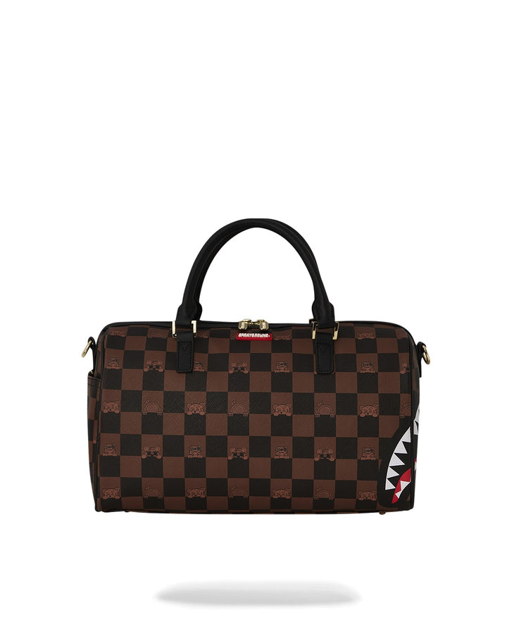 Sprayground PEEKING CHARACTER CHECK MINI DUFFLE