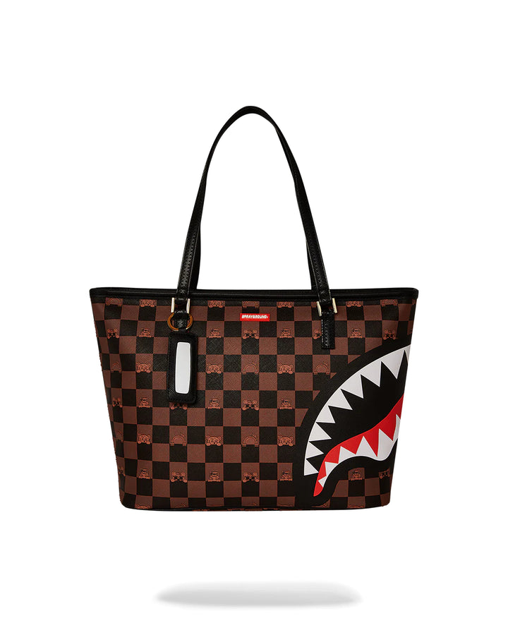 Sprayground PEEKING CHARACTER CHECK TOTE