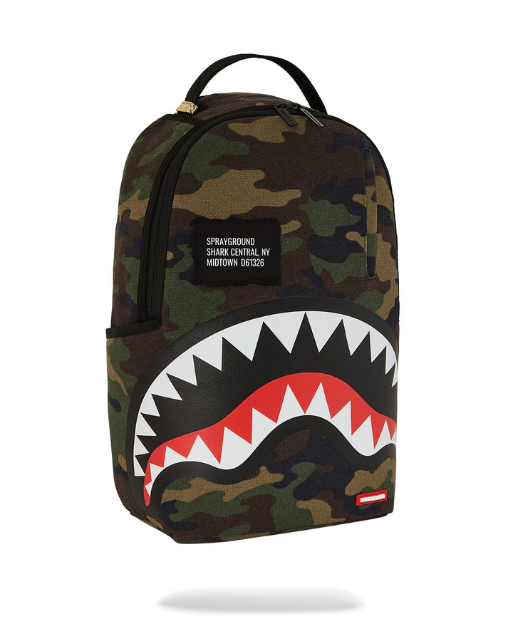 Sprayground SHARK CENTRAL CAMO DLXS BACKPACK